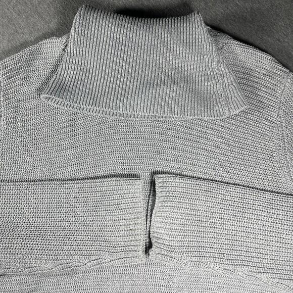 Michael Kors Womans Medium Gray Turtleneck Sweater With Michael Kors Embelem - Picture 3 of 6